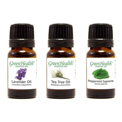 Top 3 100 Pure Essential Oil Basic Set 10ml Lavender, Tea Tree, Peppermint Supreme 10ml Each