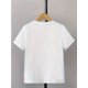thumbnail image 2 of Casual Crew Neck Cotton T-Shirt, Alphabet Pattern, Medium Stretch, Knit Fabric, for Boys, Easter, Summer, 2 of 6