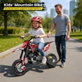 thumbnail image 5 of Jnismy Dirt Bike,40cc 4-Stroke Kids Mini Dirt Bike,Gas Powered Motorcycle Pocket Motorbike with Off-Rode Tire, Shock Absorption, Front Rear Disc Brakes,Up to 22mph Max Load 265lbs,Red, 5 of 12