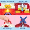 thumbnail image 6 of Musical Red Barn Farm Animals Playset, Interactive Montessori Toy with Songs & Puppets for Toddlers 3-5, 6 of 7