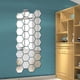 thumbnail image 4 of 12 pegatinas de pared hexagonales 3D con efecto espejo, acrílicas, removibles, para decoración del hogar Plata 70x40mm, 4 of 8