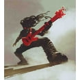 thumbnail image 3 of Fantasy Duvet Cover Set, Rocker Guitarist Playing Bass Headbanging Hipster Rock Display Red Eyes Art Print, Decorative 3 Piece Bedding Set with 2 Pillow Shams, Queen Size, Red Grey, by Ambesonne, 3 of 3