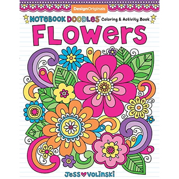 Pre-Owned Notebook Doodles Flowers: Coloring & Activity Book (Paperback) 1497200148 9781497200142