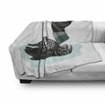 thumbnail image 3 of Loon Soft Flannel Fleece Throw Blanket, Digitally Generated Side Graphics of a Loon with Dots and Stripes Animal Pattern, Cozy Plush for Indoor and Outdoor Use, 50" x 70", Multicolor, by Ambesonne, 3 of 6