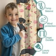 thumbnail image 3 of Blackout Kids Curtains,Dachshund and Flower Childrens Insulated Curtains Set Of 2,Bedroom Essentials,Toddler Room Decor 42x84in(106x213cm), 3 of 4