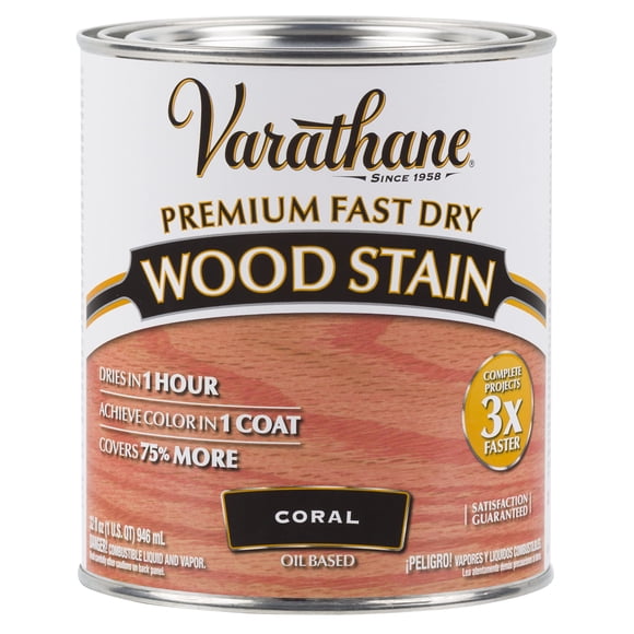 Tinte para madera Varathane Premium Fast Dry Quart Coral