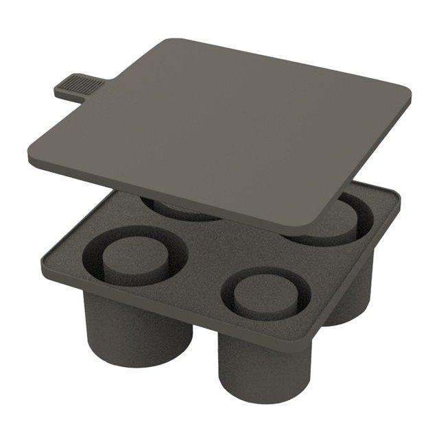 Xihbxyly oferta diaria Moldeado de gran tamaño con tapa extraíble a prunea de fugas Bandeja para hielo y para cócteles Whisky Bandeja para hielo flexible apilable