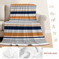 thumbnail image 5 of Orange Grey Striped Blanket Soft Cozy Warm Throw Blanket for Couch, Plush Fuzzy Flannel Fleece Blankets for Sofa, Farmhouse Stripes Modern Abstract Art Bed Blankets Lightweight Gifts for Men, 40"x60", 5 of 9
