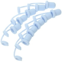 UNOMOR 10pcs Straw Cover Cap For Tumbler Silicone Splashing Proofing Blue
