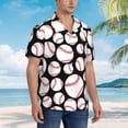 thumbnail image 4 of Men's Short Sleeve Hawaiian Shirt Tropical Print Casual Button Down Aloha Shirt, 4 of 8