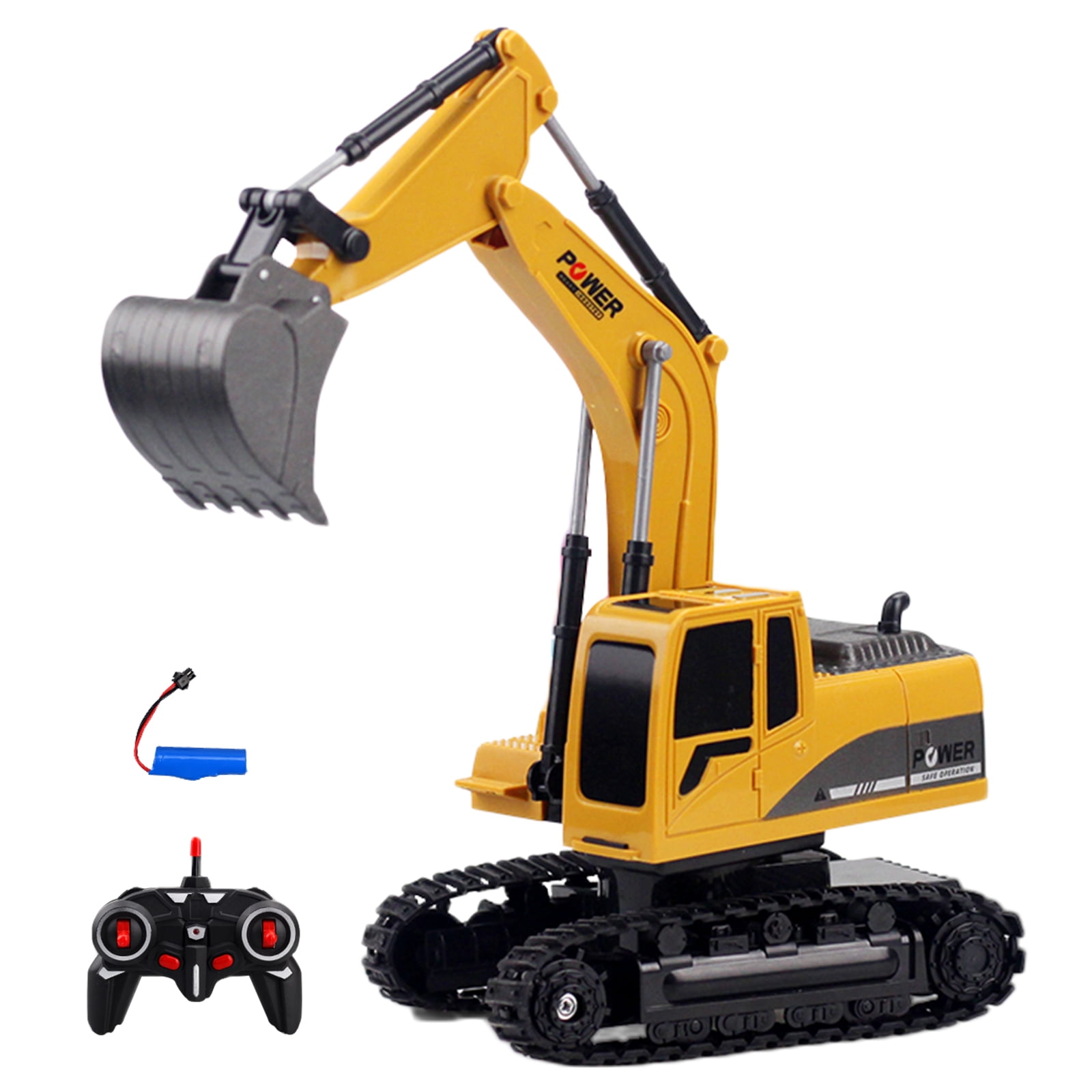 Toy Digger Remote Control Digger Excavator Toy Construction Vehicle 
