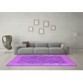 thumbnail image 3 of Ahgly Company Indoor Square Oriental Purple Traditional Area Rugs, 6' Square, 3 of 4