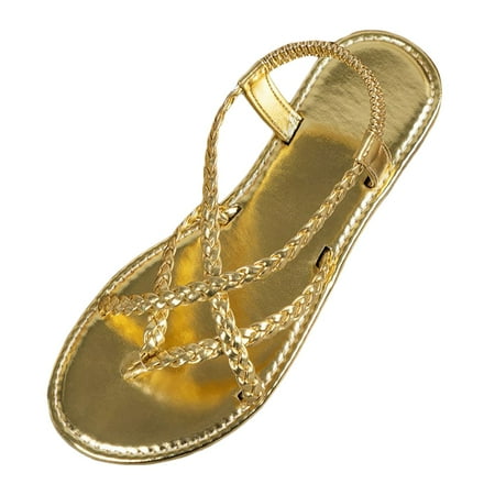 

Yzengfg Women s Vacation Beach Strappy Beach Shoes Sandals Flat Shoes Sandals Women Sporty