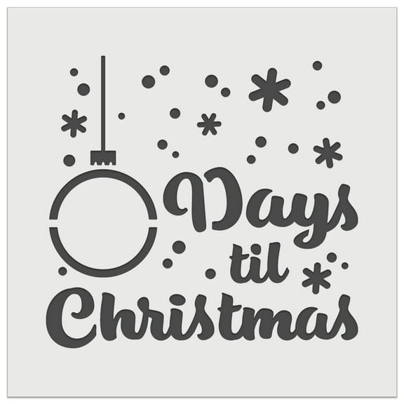 XX Days Til Christmas Ornament Snowflakes DIY Cookie Wall Craft Stencil - 5.5 Inch