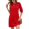 thumbnail image 2 of Vestido de verano LUYAA 2025 para mujer rojo poliéster/rayón/spandex, 2 of 6