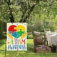 thumbnail image 4 of Autism Awareness Garden Flag 12x18 Inch Double Sided Outside, Puzzle Piece Love Heart Inspirational Support Yard Outdoor Flag, 4 of 6