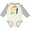 Natural and Heather, variant on I'm 1- First Birthday Sun Rainbow Boys or Girls Long Sleeve Baby Bodysuit