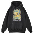 thumbnail image 3 of Sudadera con capucha retro desgastada con la frase "La luna le dijo a la hermana el sol: ámate a ti mismo" para hombre, ropa de calle de hip hop, 100 % algodón, 3 of 5