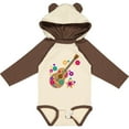 thumbnail image 3 of Inktastic Acoustic Guitar with Colorful Flowers Boys or Girls Long Sleeve Baby Bodysuit, 3 of 5
