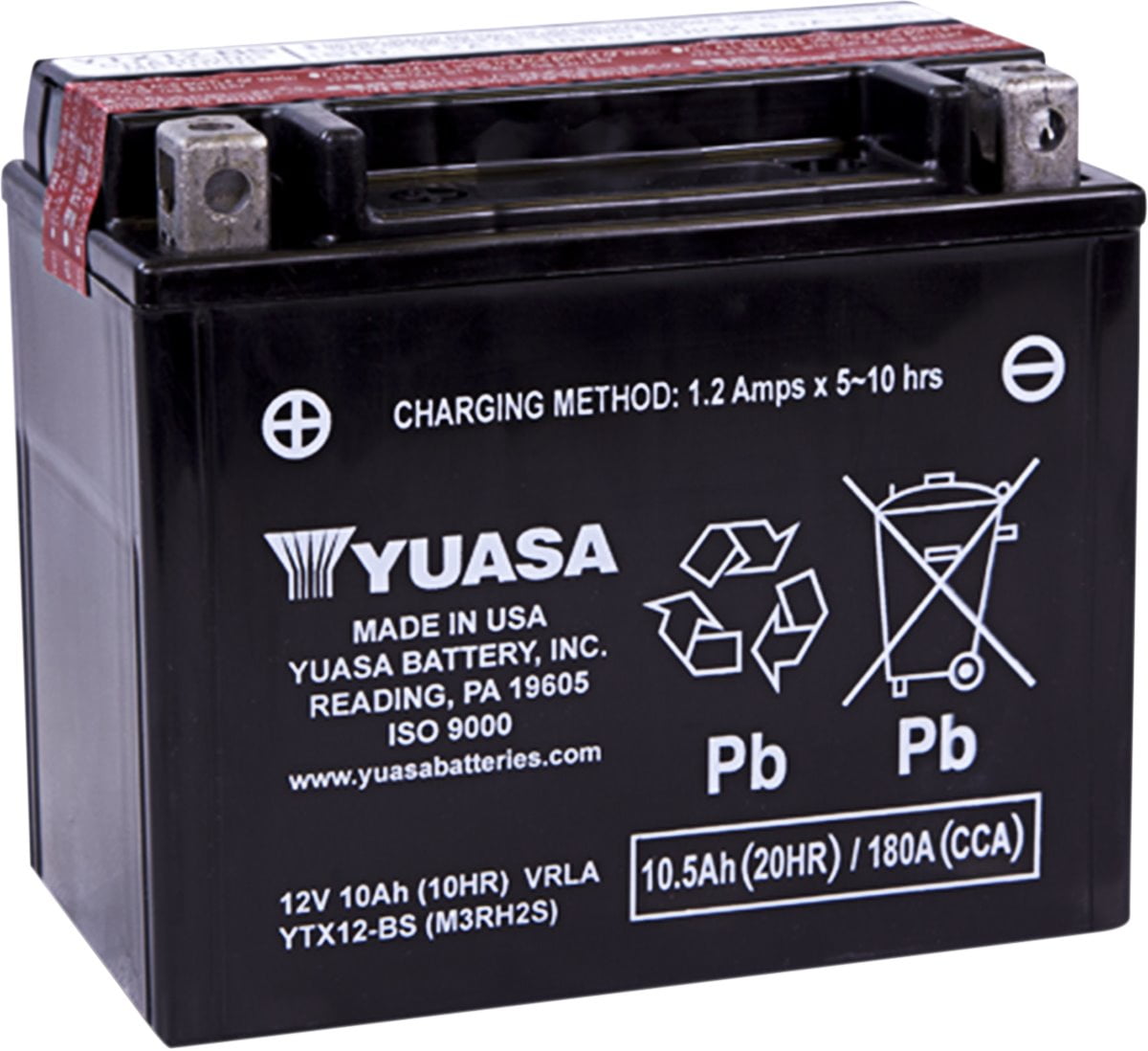 YUASA AGM バッテリー YTX12-BS 12V 10Ah Yuasa Motorcycle Power YTX12-BS AGM Fresh Pack Battery