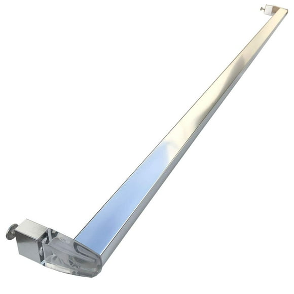 Gordon Glass® 34" Framed Sliding Shower Door Chrome Towel Bar with Clear Acrylic Brackets
