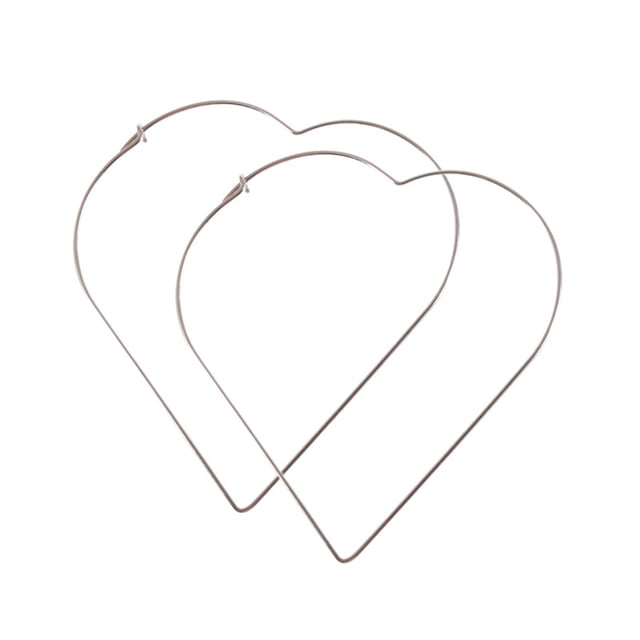 Qarigey Pendientes de aleación para mujer, 2 piezas, Color sólido, reemplazo de estilo Simple, joyería que no se desvanece para niñas y Ropa, zapatos y accesorios Miscelánea Forma de corazón Plata