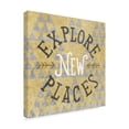thumbnail image 2 of Trademark Fine Art 'Mod Triangles Explore New Places Gold' Canvas Art by Michael Mullan, 2 of 3