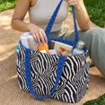 thumbnail image 2 of Pzuqiu Zebra Print Large Capacity Quilted Tote Bag for Women Trendy Casual Puffer Work Tote Bag Lightweight Soft Carryall Handbag for Travel Shopping Everyday Daily Use, 2 of 7