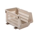 thumbnail image 1 of Cesta de soporte apilable, estante de almacenamiento para gabinete, caja de almacenamiento portátil multifuncional para organización de artículos dive Café, 1 of 9