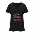 thumbnail image 4 of Camisetas Casuales de las Mujeres Gradiente Día de la Independencia Impreso Cuello Redondo, Blusa de Manga Corta para Diario, Fiesta Y Primavera Verano, 4 of 4