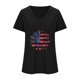 thumbnail image 4 of Camisetas Casuales de las Mujeres Gradiente Día de la Independencia Impreso Cuello Redondo, Blusa de Manga Corta para Diario, Fiesta Y Primavera Verano, 4 of 4