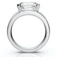 thumbnail image 3 of Pompeii Certified 3Ct East West Emerald Diamond Engagement Ring 14k Gold or Pt Lab Grown, 3 of 7