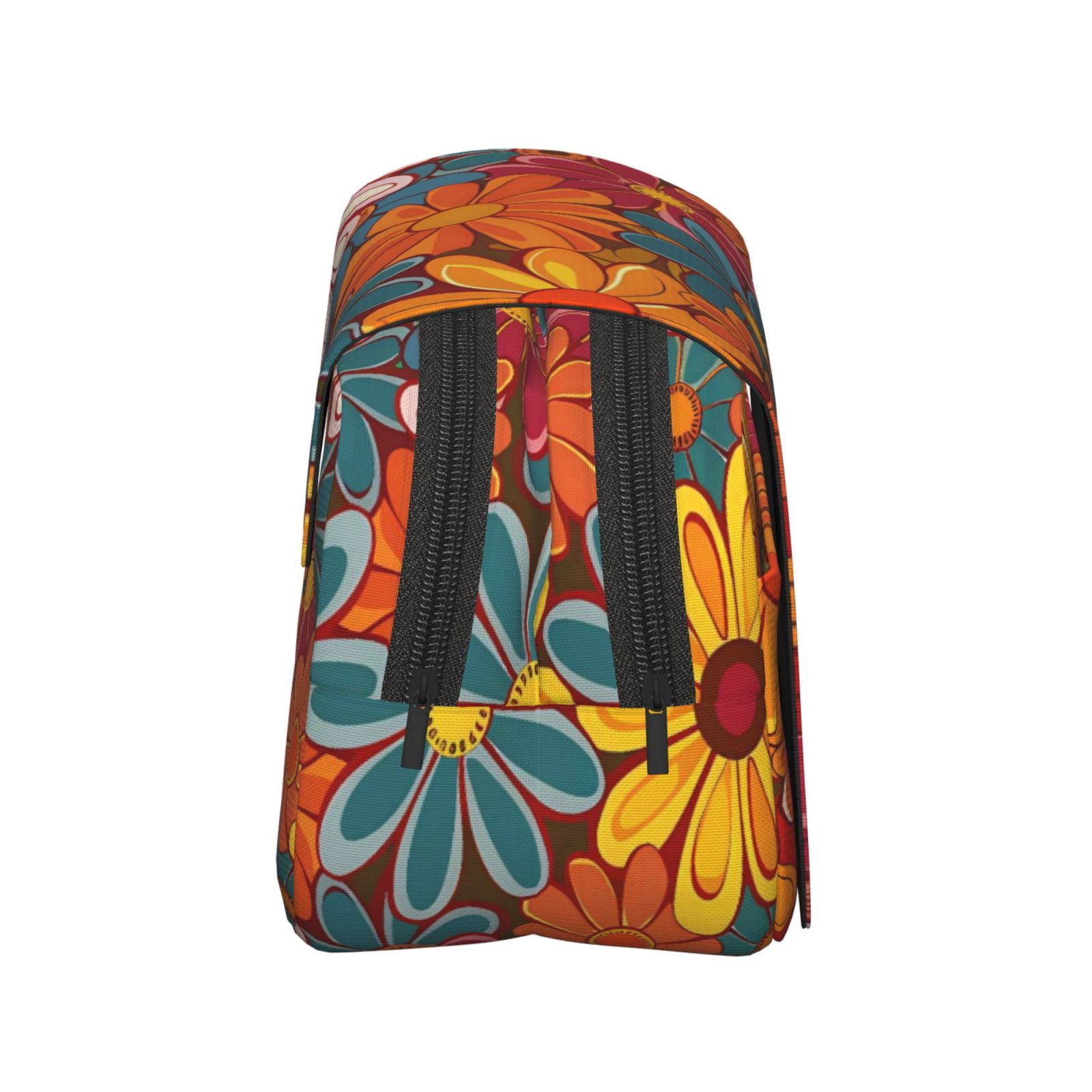 Large-Capacity Flip-Top Double-Layer Pencil Case, Multi-Functional Pocket Pen Case, Durable Stationery Organizer Groovy Flowers (10)