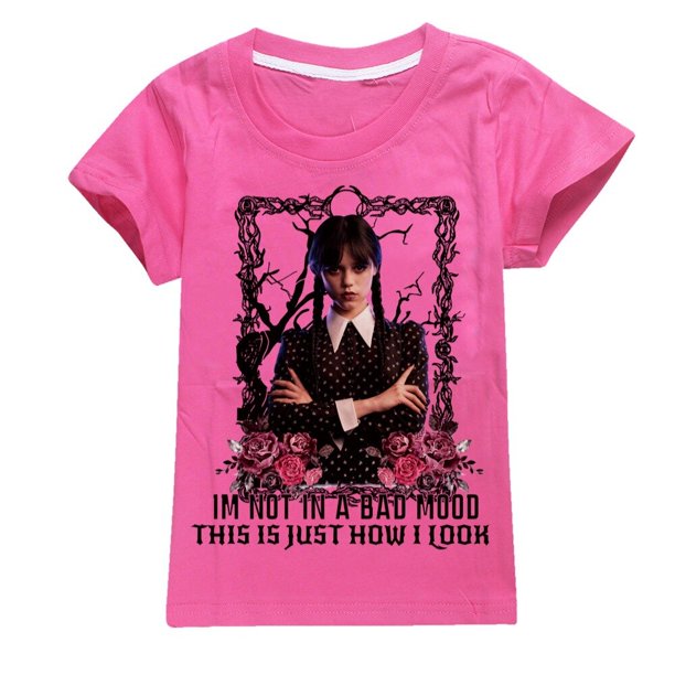 Camiseta de manga corta de algodón para niños, vestido informal unisex para niños y niñas de 2 a 16 años zhangyuxiang LED