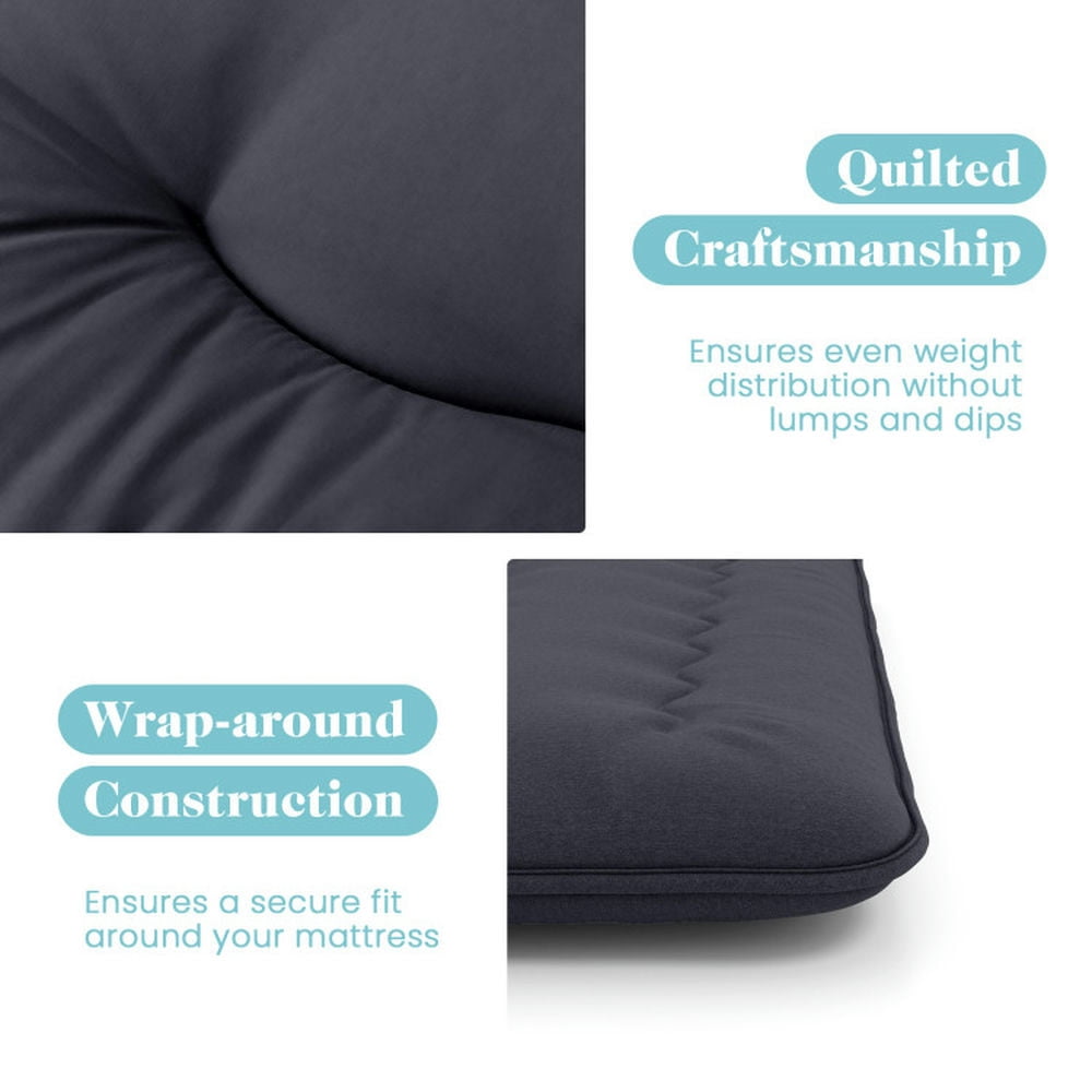 Kepooman Floor Futon Mattress, Floor Mattress,Futon Mattress with Washable Cover and Foldable Mat-Twin Size