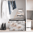 thumbnail image 6 of ADECORIVY Pink Gray Flower Storage Bin with Lid, Fabric Foldable Shelf Baskets Boxes, Peony Floral Closet Lidded Storage Bins, Clothes Organizer Container with Handles for Bedroom Home, 6 of 8