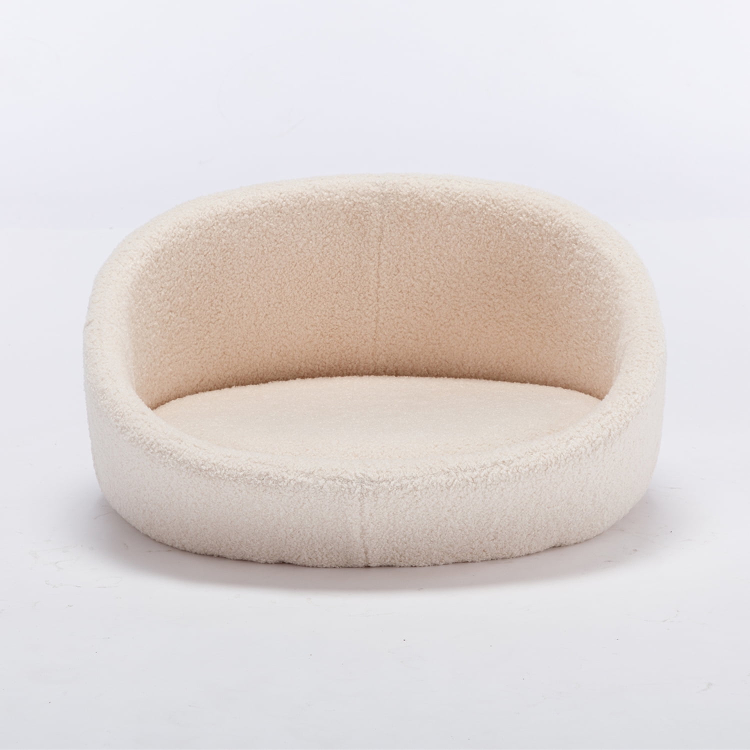 Pefilos 21" Dog Sofa Bed with E1 Solid Wood Frame and Memory Foam, Pet Cat Bed with Cashmere Cover for Indoor, Beige Pefilos 21" Dog Sofa Bed with E1 Solid Wood Frame and Memory Foam, Pet Cat Bed with Cashmere Cover for Indoor, Beige