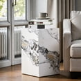 thumbnail image 2 of Tcbosik Small Side Table, Square End Table, 11.8 inch Accent Table for Bedroom, Living Room, Space Saving, White, 2 of 7