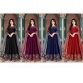 thumbnail image 5 of Tenue de Réception de Mariage Bleue Personnalisée, Anarkali et Dupatta de Designer, Livraison Gratuite, Toutes Tailles, 5 of 5