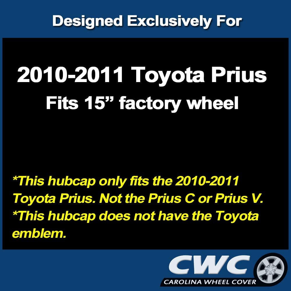 CWC Hubcap for Toyota Prius 2010-2011, 15-inch Replica Wheel Cover (1 Piece) 61156