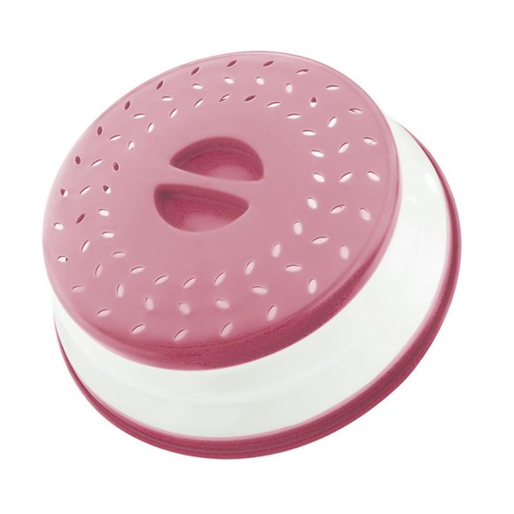 Cubierta para microondas JYYHSF plegable de 27 cm, libre de BPA, rosa