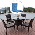 thumbnail image 3 of Paquete de 2 cojines de salón shamjiam con mechones para exteriores chaise longue azul 2 piezas, 3 of 8