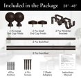 thumbnail image 4 of Meriville 1-Inch Diameter Ball Telescoping Double Window Treatment Curtain Rod, 28-Inch to 48-Inch, Oil-Rubbed Bronze, 4 of 4