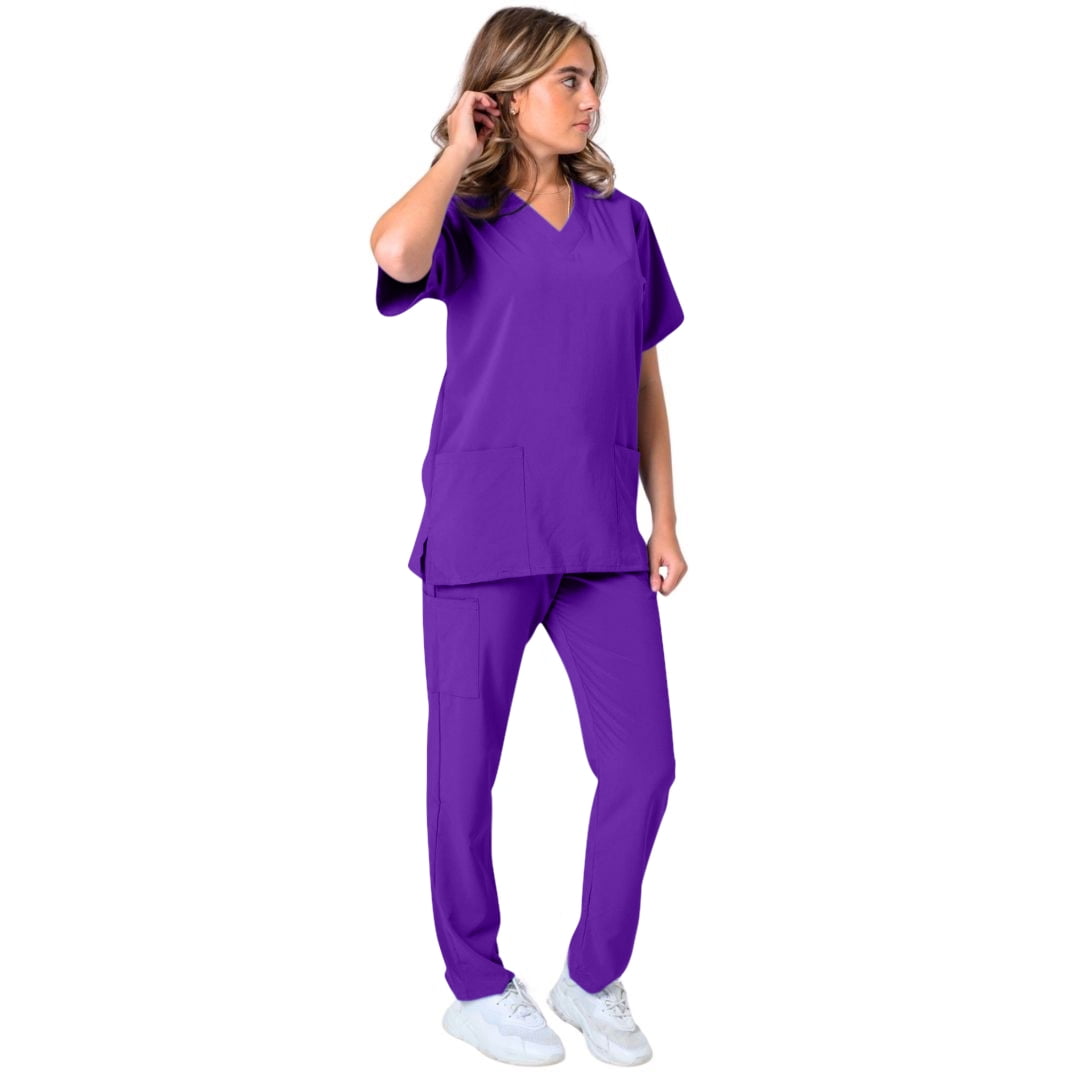 Banu Unisex Scrubs Set - 7 Pocket Medical Scrubs for Women and Men | Nurse Scrub Sets for Women and Men