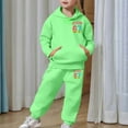 thumbnail image 7 of Girls Tracksuit Casual Outfit Fashionable Print Hoodie and Pants Two Piece Comfy Playwear, 7 of 7