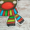 thumbnail image 4 of 18" Vibrant Reindeer Door Hanger, Colorful Christmas Front Door Decor, Whimsical Thin Wreath, Red-Turquoise-Lime Polka Dot Door Hanger, 4 of 8