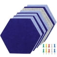 thumbnail image 1 of Raindrops 10Pcs Home Wall Mounted Hexagon Felt Pin Board Assorted Color Picture Display and Memo Board, 1 of 6