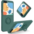 thumbnail image 3 of Funda Samsung Z Flip 5 Flip 4 Flip 3 Case de silicona líquida caso con anillo magnético titular libre soporte galaxy z flip 3 4 5 flip4, 3 of 4