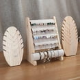 thumbnail image 2 of Wood Ear Organizer Stand - Classy Ear Holder/Watch Bangle Display Storage/Large Ears /Removable Wooden Jewelry Showcase StyleA-2, 2 of 8
