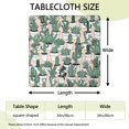thumbnail image 2 of Squre Tablecloth with Elastic Edge, Waterproof Vinyl Featuring Boho Cactus and Southwestern Succulent Designs, Backed Non-Slip Table Cover Fits 34-36 Inch Squre Tables, 2 of 6